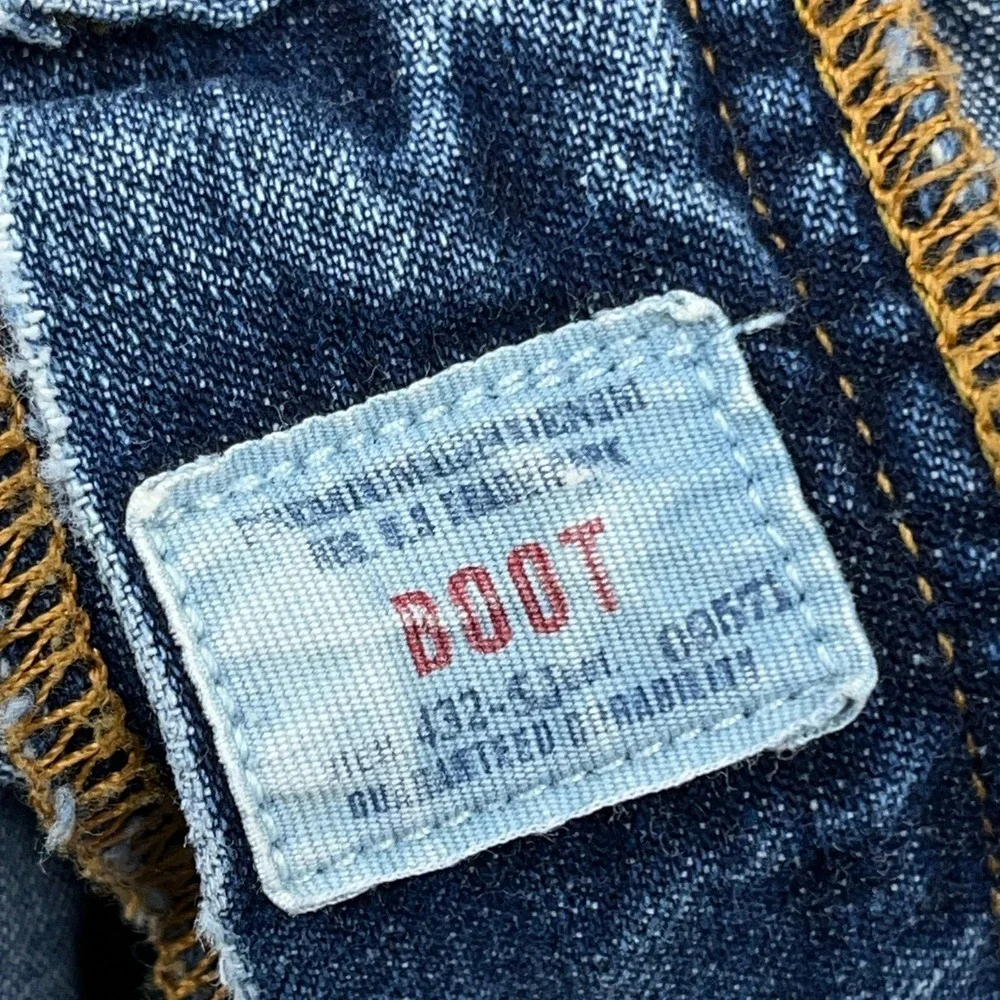 Vintage Y2K Abercrombie & Fitch Jeans Boys 12 Bootcut Baggy Youth 26x22 *